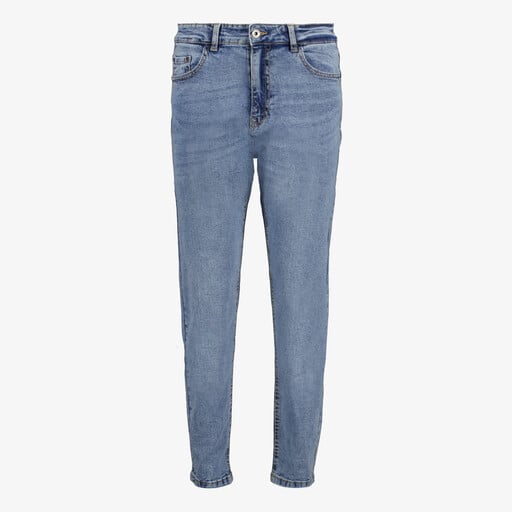 Dames mom jeans mediumblauw