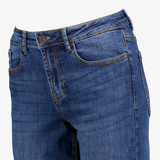 Dames wide leg jeans donkerblauw lengte 33