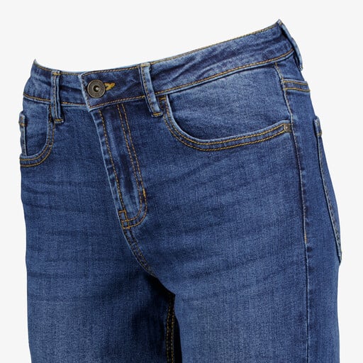 Dames wide leg jeans donkerblauw lengte 33