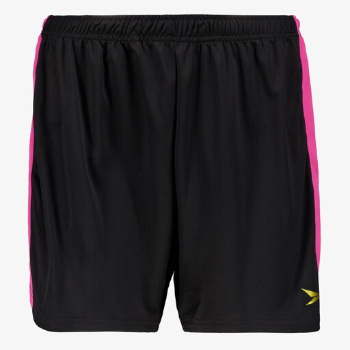 Dames voetbalshort zwart roze