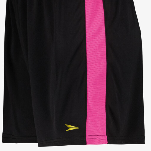 Dames voetbalshort zwart roze