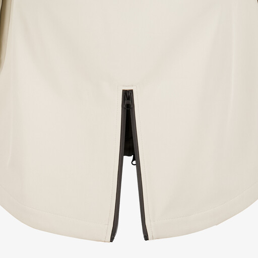 Softshell lange dames jas beige