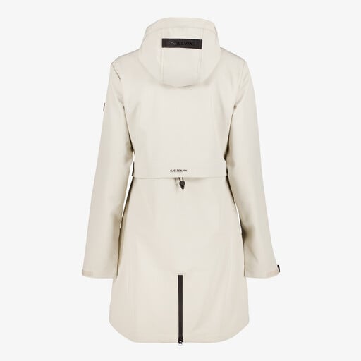 Softshell lange dames jas beige