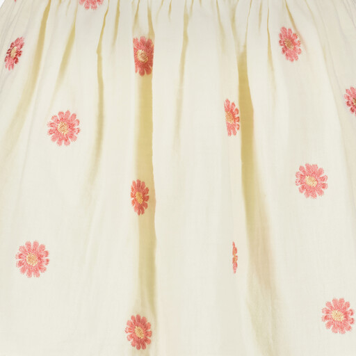 Twoday meisjes rok met roze bloemen wit
