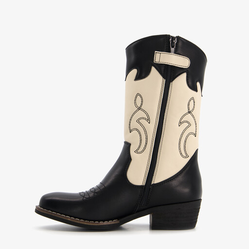 Meisjes western laarzen zwart wit