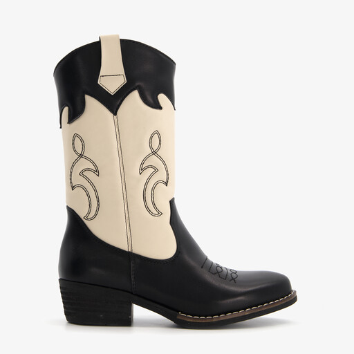 Meisjes western laarzen zwart wit