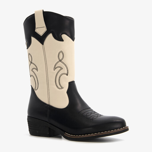 Meisjes western laarzen zwart wit