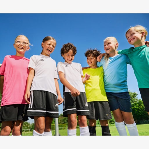 Tweedelig kinder sport set geel zwart