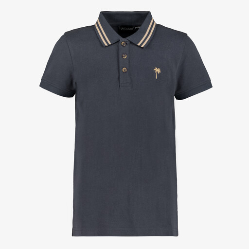 Jongens polo met palm donkerblauw