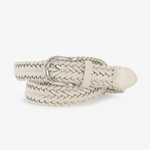 Dames riem gevlochten wit