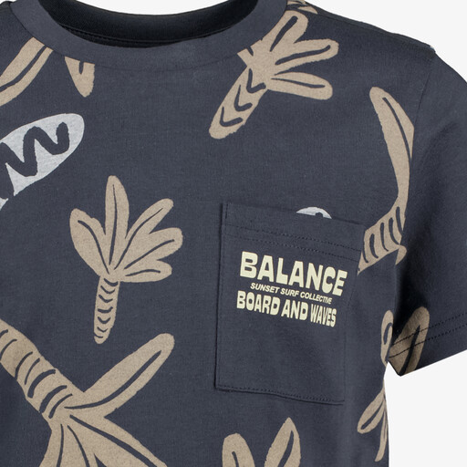 Jongens T-shirt met opdruk donkerblauw