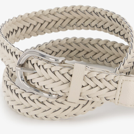 Dames riem gevlochten wit
