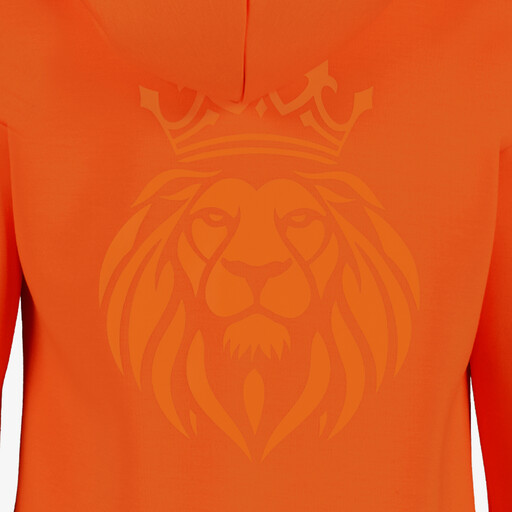 Kinder hoodie met backprint oranje