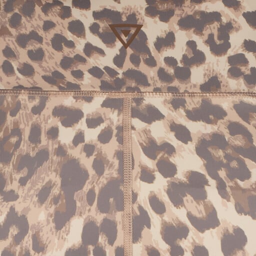 Dames fietsbroek met panterprint beige bruin