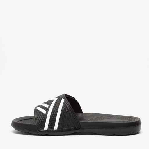 Heren badslippers met klittenband zwart wit