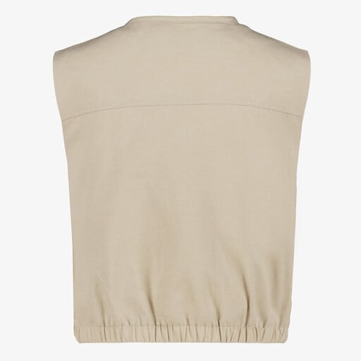 Meisjes gilet beige