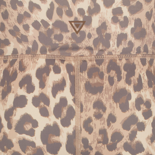 Meisjes fietsbroek met panterprint beige bruin