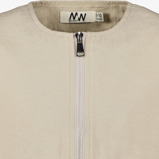 Meisjes gilet beige