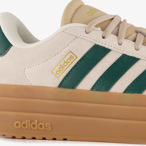 VL Court Bold dames sneakers met plateauzool beige groen