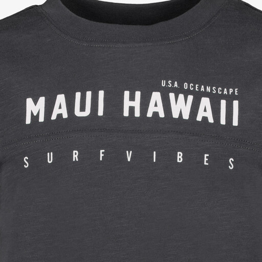 Jongens T-shit met tekstopdruk zwart