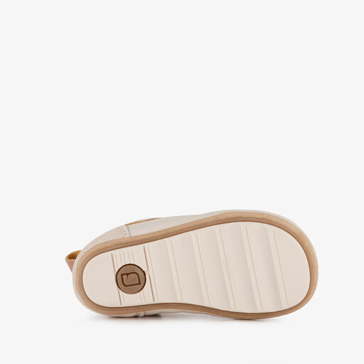 Leren babyschoenen beige goud