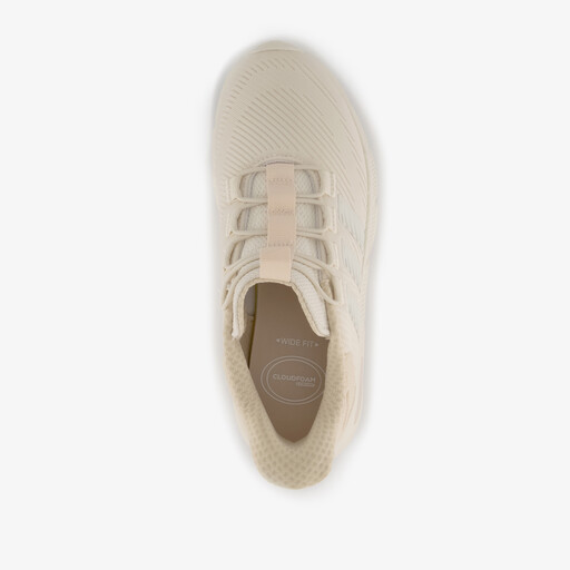 Rapidfit Wide Fit dames sneakers beige wit