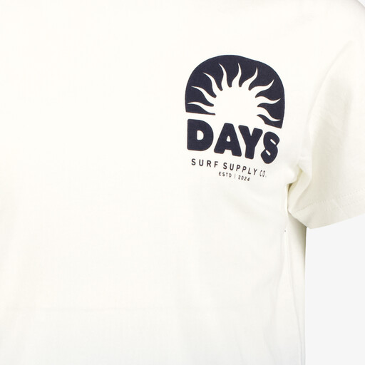 Jongens T-shirt met backprint wit blauw