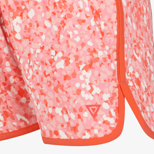 Meisjes sweat short met print oranje roze