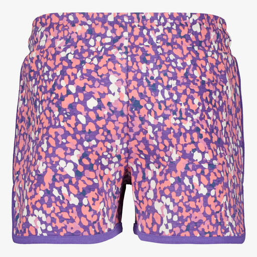 Meisjes sweat short met print paars