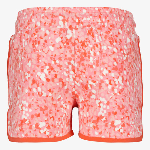 Meisjes sweat short met print oranje roze