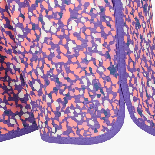 Meisjes sweat short met print paars
