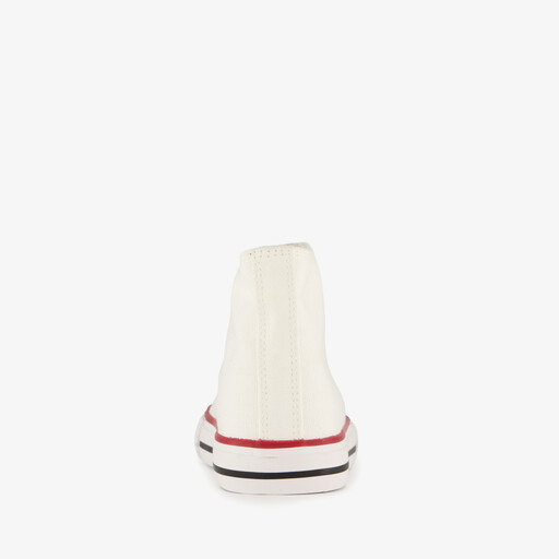 Hoge canvas kinder sneakers wit