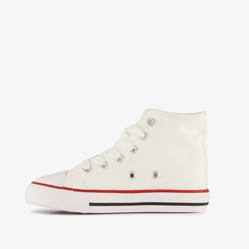Hoge canvas kinder sneakers wit