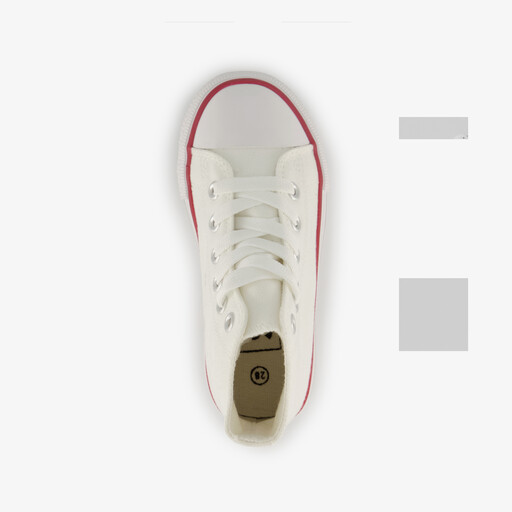 Hoge canvas kinder sneakers wit
