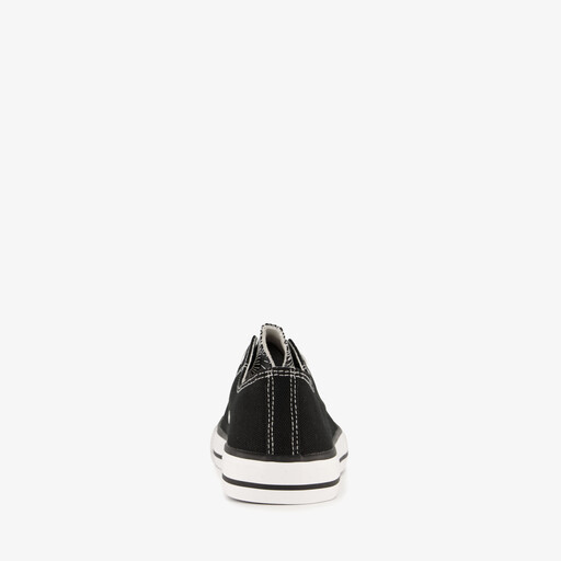 Lage canvas dames sneakers zwart wit