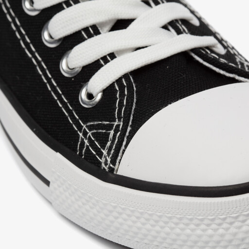 Lage canvas dames sneakers zwart wit