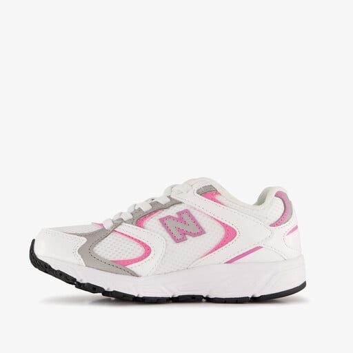 408 meisjes sneakers wit roze