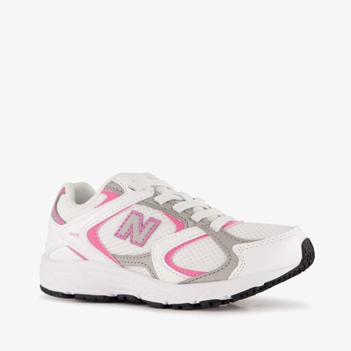 408 meisjes sneakers wit roze
