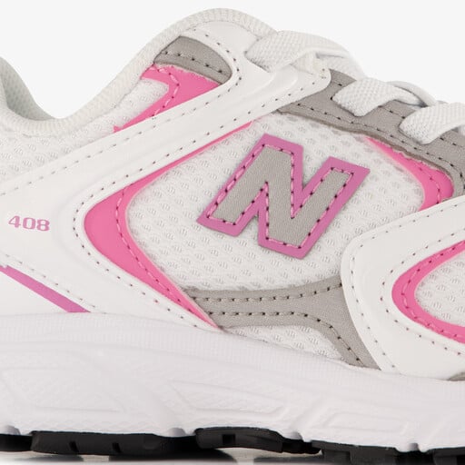 408 meisjes sneakers wit roze