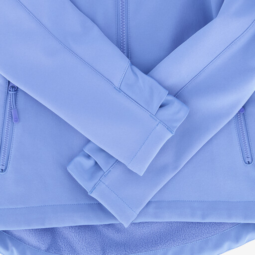 Kinder softshell jas blauw