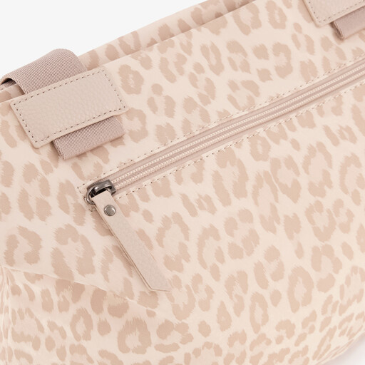 Dames shopper met panterprint beige