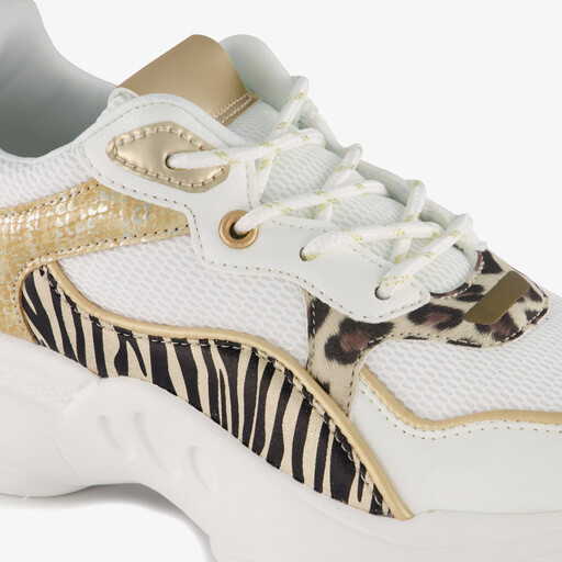 Meisjes dad sneakers met tijgerprint