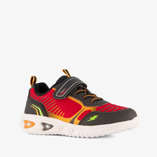 Jongens sneakers met lichtjes rood zwart