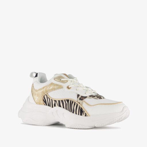 Meisjes dad sneakers met tijgerprint