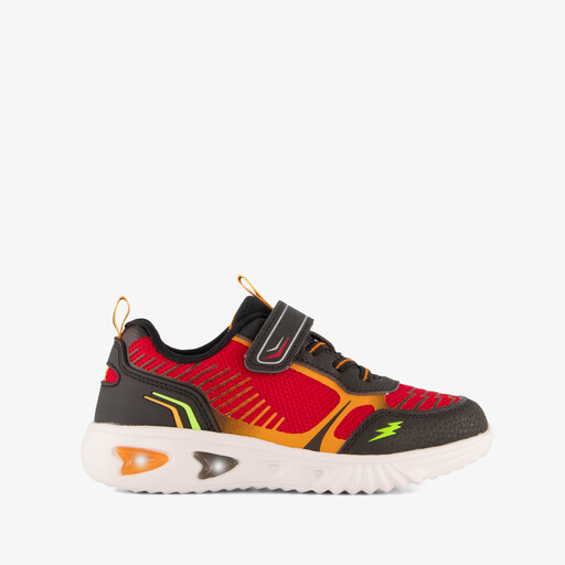 Jongens sneakers met lichtjes rood zwart