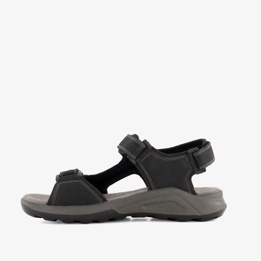 Leren heren sandalen zwart