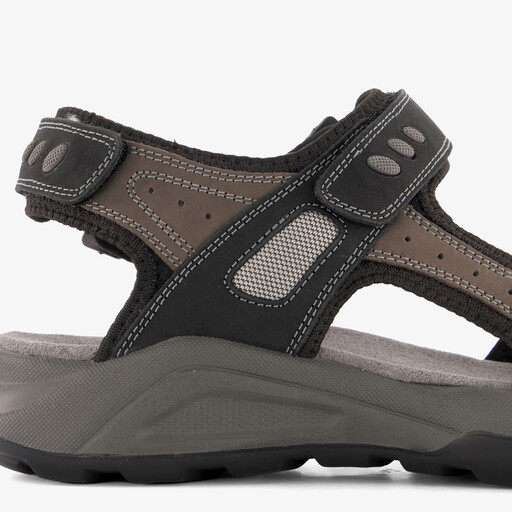 Leren heren sandalen zwart