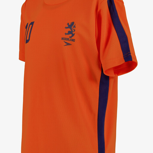 Kinder voetbal T-shirt oranje blauw