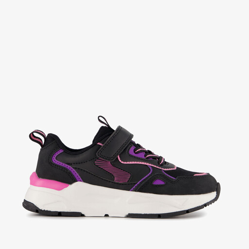 Meisjes sneakers zwart roze