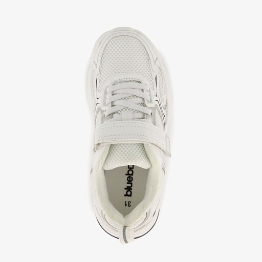 Meisjes dad sneakers wit zilver